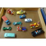 Various Diecast models including Corgi novelty models, Dinky toys guy wagon and Batmobile etc (11).