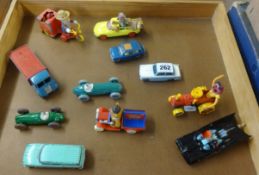 Various Diecast models including Corgi novelty models, Dinky toys guy wagon and Batmobile etc (11).