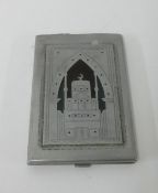 Cigarette case, decorated with mosque and map (SE Africa), i