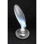 Lalique, perfume bottle, coquillage shell, height 17cm, width 7cm.