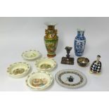 Doulton Bunnykins dishes, various chinaware's, modern porcelain boxes, shagreen effect card box,