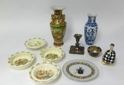 Doulton Bunnykins dishes, various chinaware's, modern porcelain boxes, shagreen effect card box,