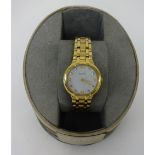 A 9ct gold plated gents Citizen gilt dress watch, Eco-Drive, boxed.