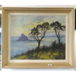 Ernest Knight (1915-1995), oil on canvas, signed, 'St Michael's Mount, Cornwall', 40cm x 50cm.