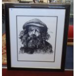 Robert Lenkiewicz (1941-2002), signed print 'Diogenes/Early Drawing', No.82/250.