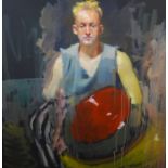 Robert Lenkiewicz (1941-2002), oil on canvas, 'Citreon CV Dave', not signed, unframed, 122cm x