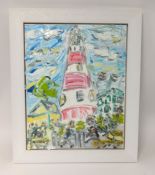 Sean Hayden, oil on board, signed, 'Smeaton's Tower, Plymouth', 50cm x 40cm.