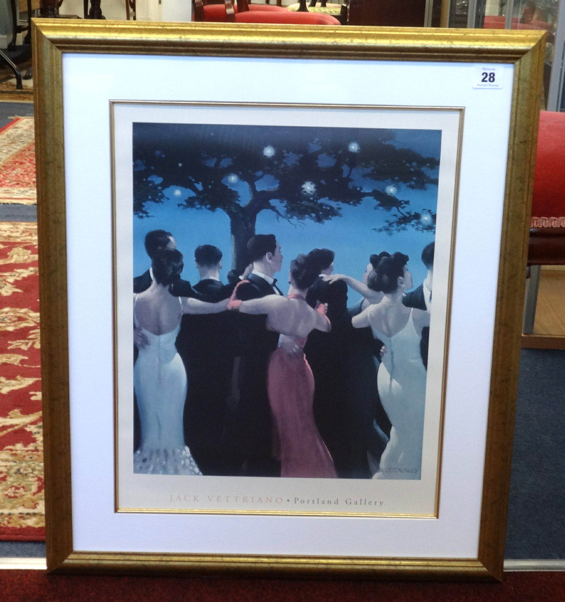 Jack Vettriano, poster from The Portland Gallery, 'The Waltzers', together with a signed copy of the