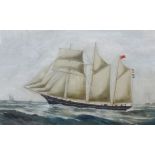 Reuben Chappell (1870-1940), signed watercolour, 'Mary Jane of Chester', 33cm x 53cm (this ship is