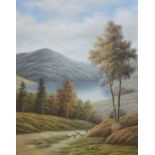 P.Wilson, 20th Century signed oil on canvas, 'Highland Landscape', 50cm x 40cm.