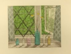 Hilary Adair (b.1943), three limited edition screen prints including 'Window with Bottles', '