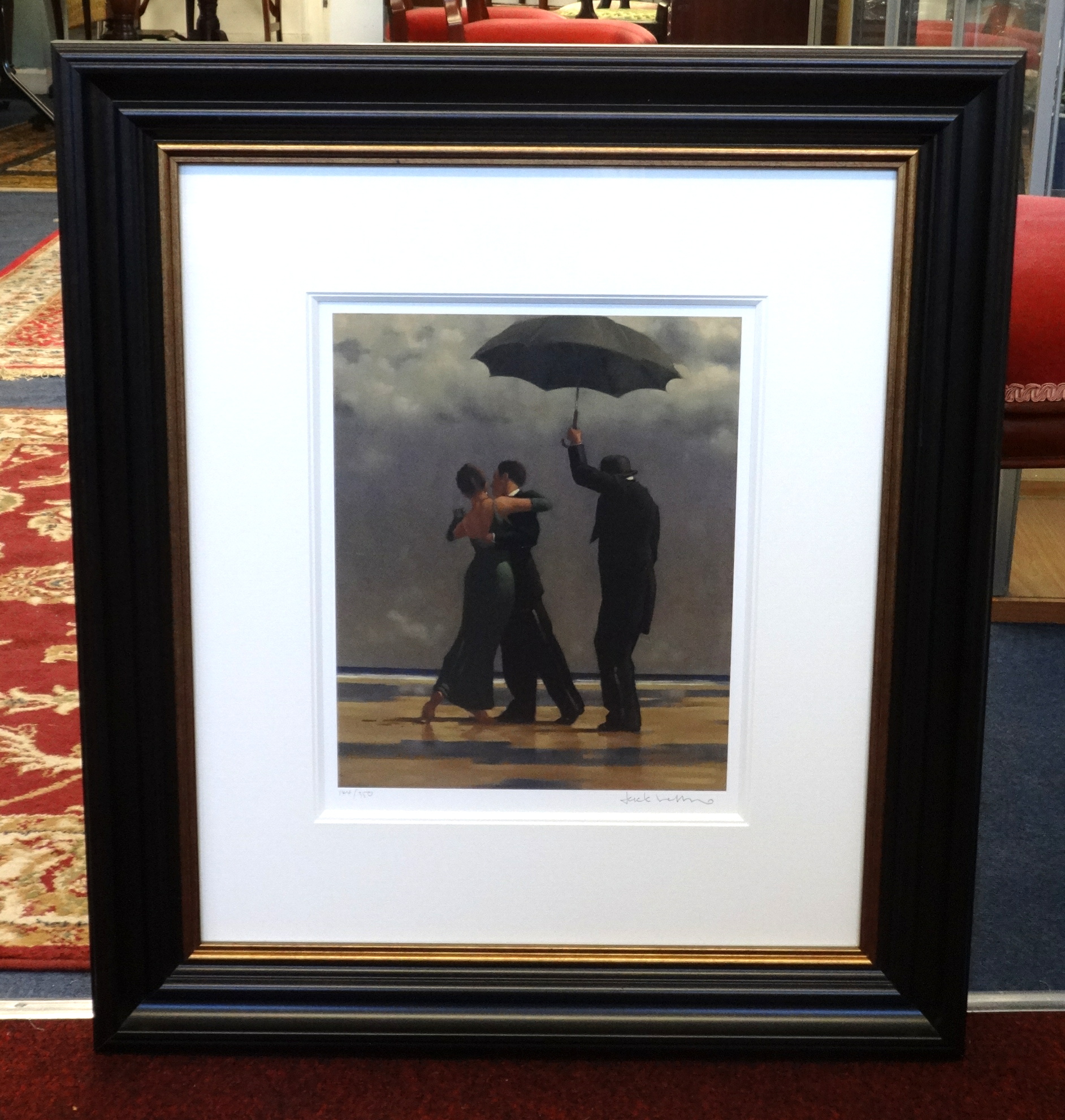 Jack Vettriano OBE (born 1951), signed limited edition giclee print ''Dancer in Emerald', No.144/350