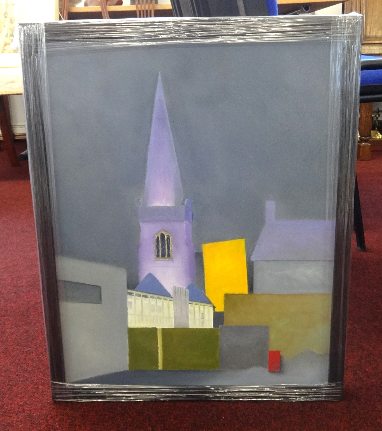 M.Hanny (Plymouth Artist), acrylic on canvas 'Charles Church, Cold Day' 50cm x 39cm and 'Charles