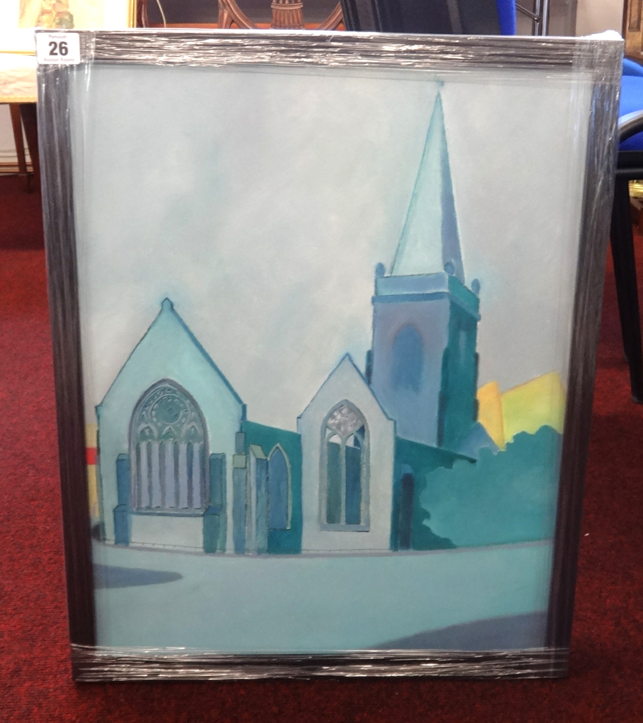 M.Hanny (Plymouth Artist), acrylic on canvas 'Charles Church, Cold Day' 50cm x 39cm and 'Charles - Image 2 of 3