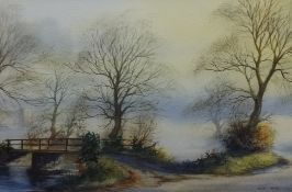 Clive Pryke, two watercolours 'Bridge to Bickleigh' and 'Broad Clyst', signed, 29cm x 42cm.