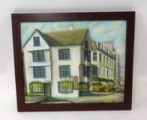 William Hawton (Plymouth Artist), 'Island House, The Barbican', oil on board, signed.