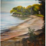 Sue Wills (Contemporary Plymouth artist), oil on canvas 'Mount Edgcumbe' (a large rolled canvas