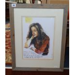 Robert Lenkiewicz (1941-2002) open print 'Greeney', 34cm x 24cm.