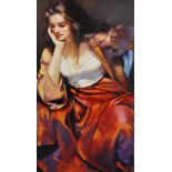 Robert Lenkiewicz (1941-2002) 'Esther with Silver Locket' limited edition print 115/500 with