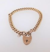 A 15ct gold bracelet and padlock approx. 15gms.