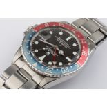 Rolex, GMT Master 1675, a 1969 gents wristwatch, pepsi dial, case no.1937819 with another