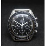 Omega Speedmaster Professional, a gents stainless steel wristwatch, the back plate stamped 'The