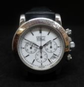 Zenith, EL Primero, a gents stainless steel automatic chronograph, the back plate marked Zenith