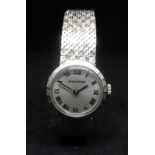 Jaeger LeCoultre, a ladies 9ct white gold bracelet watch, model 91818, with purchase receipt dated