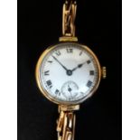 A 9ct gold ladies Swiss bracelet watch, gross weight 20.20gms.