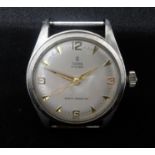 Tudor (Rolex), Oyster, a gents stainless steel vintage wristwatch, the dial marked Shock