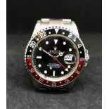 Rolex, GMT Master II Oyster Perpetual Date, gents stainless steel wristwatch, in excellent