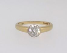 An 18ct diamond solitaire ring, approx 0.50ct, finger size L.