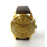 Constantina Suisse, a gents 18ct vintage chronograph wristwatch, the dial marked Anti-Magnetic