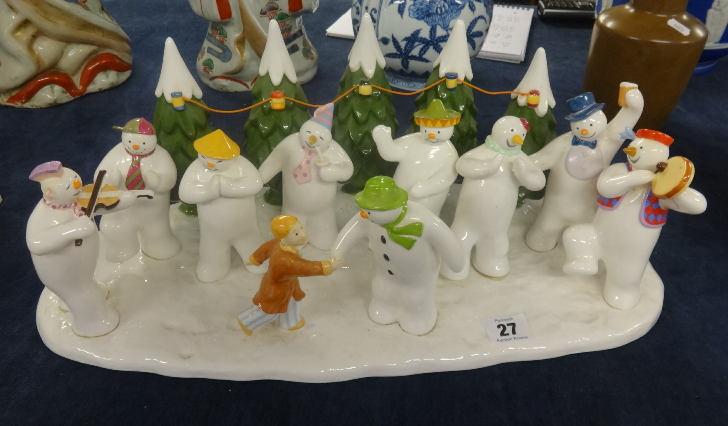 A large Coalport limited edition group of figures from The Snowman series after Raymond Briggs,