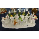 A large Coalport limited edition group of figures from The Snowman series after Raymond Briggs,