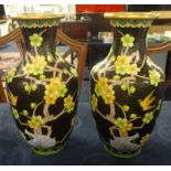A pair of cloisonné vases (2).