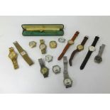 A vintage gents Bulla Ancre wristwatch together with an assortment of other ladies and gents