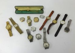 A vintage gents Bulla Ancre wristwatch together with an assortment of other ladies and gents