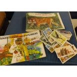 A collection of various cigarette cards, trade cards, part and full sets.