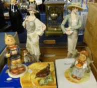 Six various Hummel figures (4 boxed), small Beswick bird and two modern Florence boxed porcelain