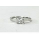 A platinum diamond solitaire ring,