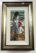 Sherree Valetine Daines, a pair of hand enhanced canvas prints, limited edition with certificates