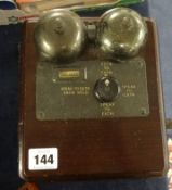 A speaker extension exchange box with bells.