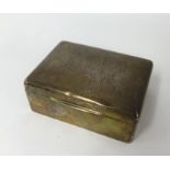 A Geo V silver rectangular cigarette box, approx 10cm x 14cm.