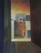 M.Hanny (Plymouth Artist), oil on canvas 'House, Ebrington Street, Plymouth', 51cm x 40cm.