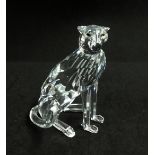 Swarovski Crystal (boxed) Cheetah and stand