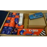 A collection of assorted Corgi an Diecast models, mainly boxed together with two stamp blocks.