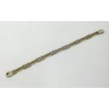 A 9ct gold contemporary styled bracelet, approx 17gms.