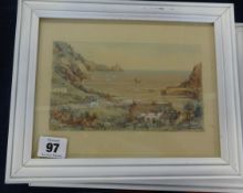 T.H. Victor, a pair of small watercolours 'Lamorna' and 'Newlyn', signed, 11cm x 18cm.