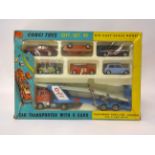 Corgi, Gift Set 48 Car Transporter Set with six cars, boxed.